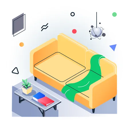 Canapé confortable  Illustration