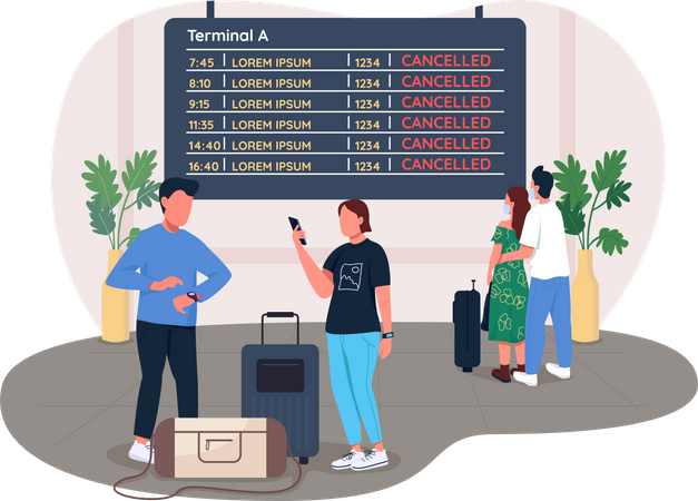 Cancelled flights  Illustration