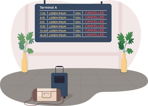 Cancelled flights  Illustration