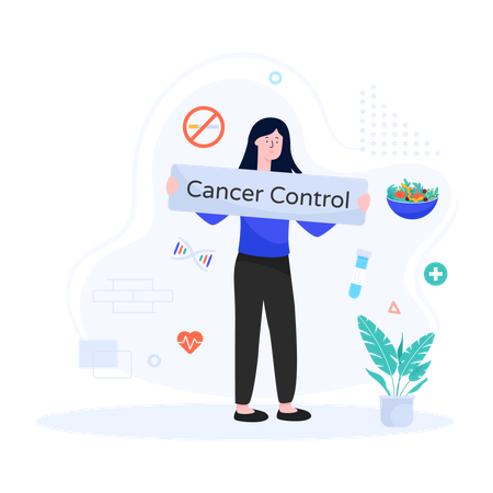 Cancer Control Campaign Illustration