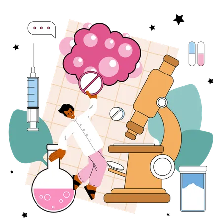 Cancer disease examination  Illustration