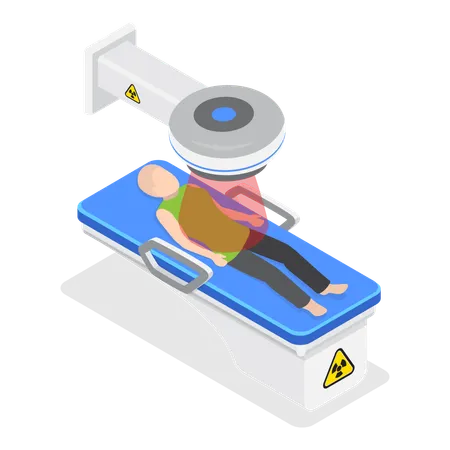 3 D Isometric Flat Vector Illustration Of Oncology Hospital Diagnostic Tools Item 1 イラスト