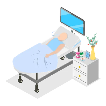 3 D Isometric Flat Vector Illustration Of Oncology Hospital Diagnostic Tools Item 2 イラスト