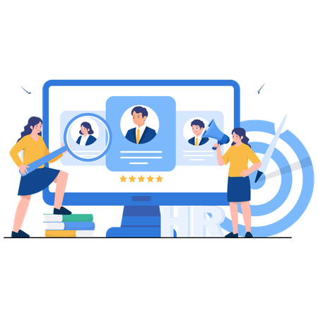 Candidate Screening Online  Illustration