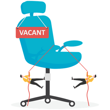 Candidates compete for job  Illustration