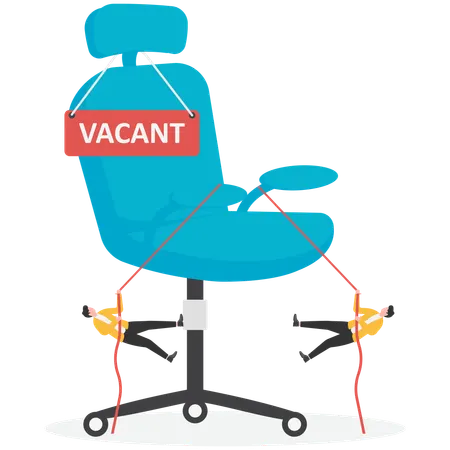 Candidates compete for job  Illustration