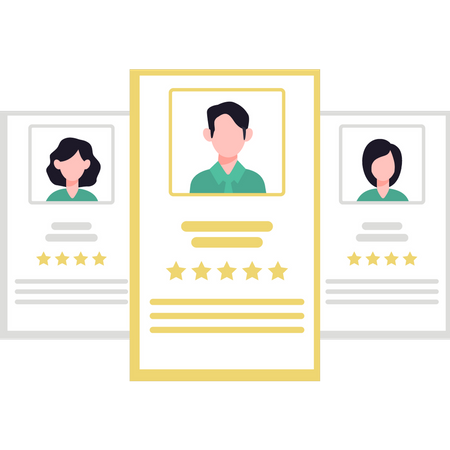 Candidates have star rating profiles  Illustration