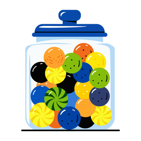 Candies Jar  Illustration