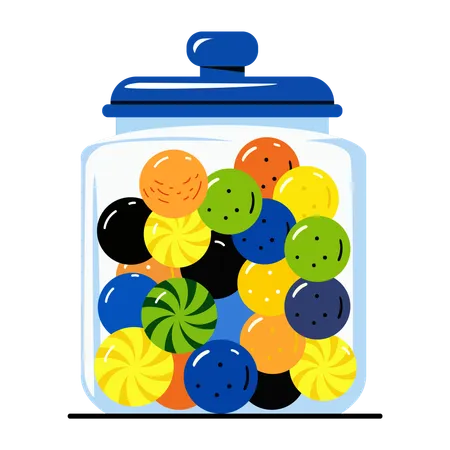 Candies Jar  Illustration