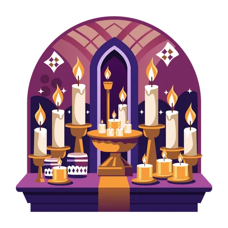 Candles stands  Illustration