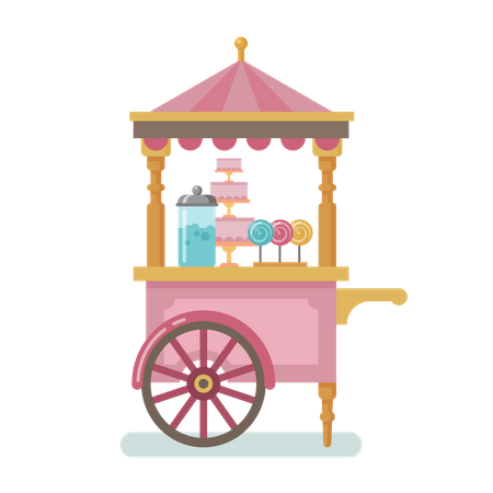 Candy cart  Illustration