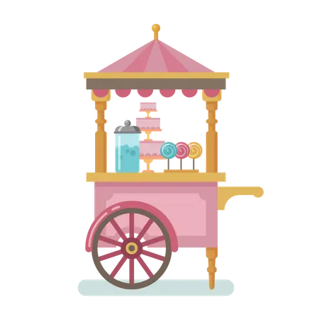 Candy cart  Illustration