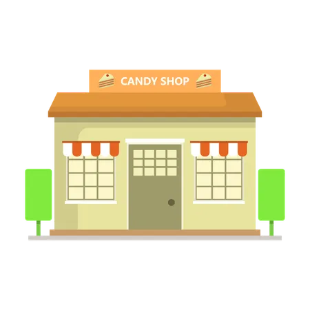 Candy Shop Building  일러스트레이션