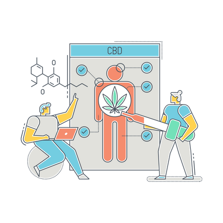 Cannabidiol treatment  Illustration