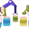 canning factory illustration