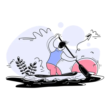 Canoe Sprint  Illustration