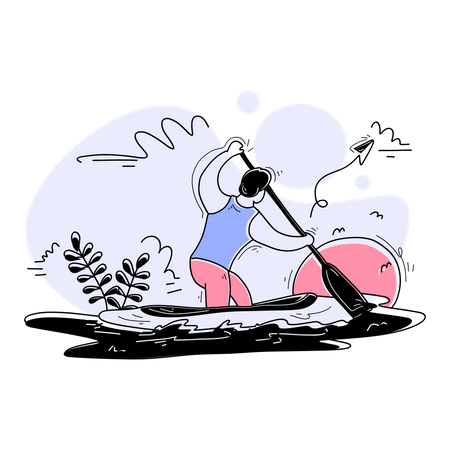 Canoe Sprint  Illustration