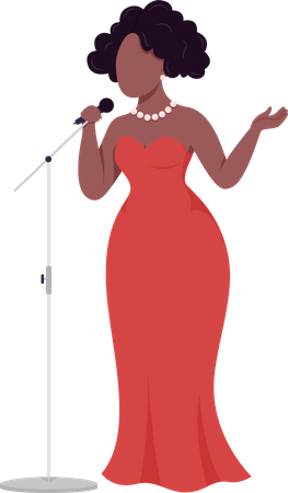 Cantante africana  Ilustración