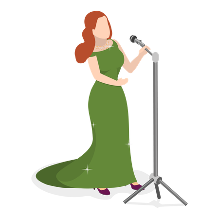 Cantante femenina  Ilustración