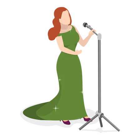 Cantante femenina  Ilustración