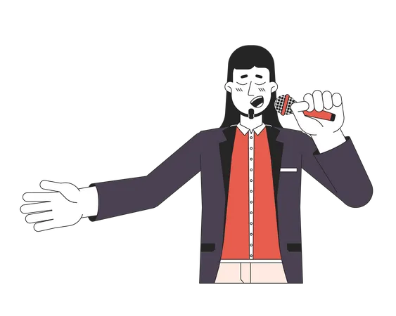 Cantante vocalista  Ilustración