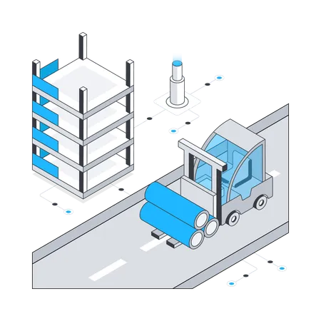 Local de construção  Ilustração