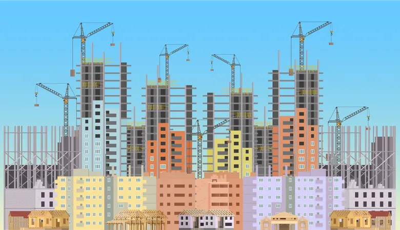 Local de construção  Ilustração