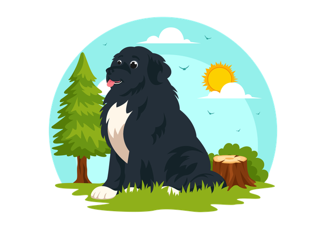 Cão da Terra Nova  Ilustração