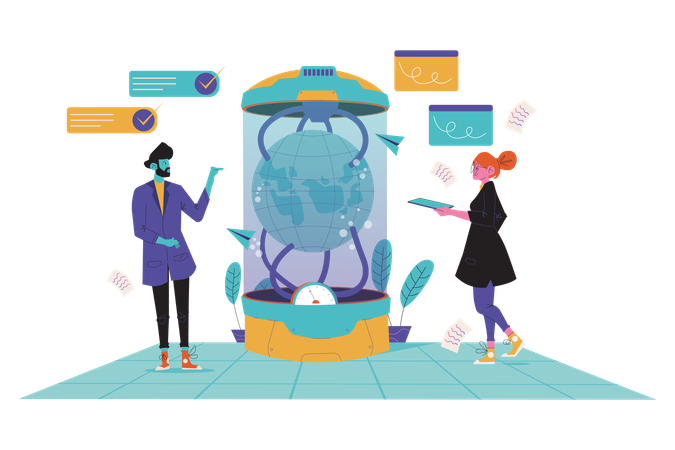 Capacidades de realidad virtual  Illustration