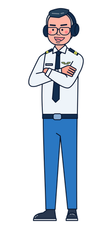 Capitaine d'avion  Illustration