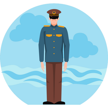 Capitaine debout  Illustration