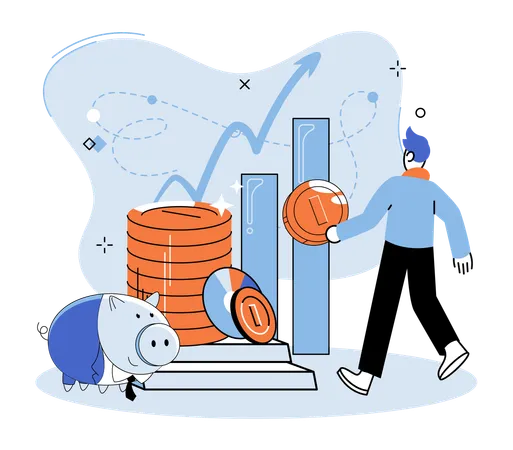 Utilidades e ingresos del capital de inversión empresarial  Ilustración