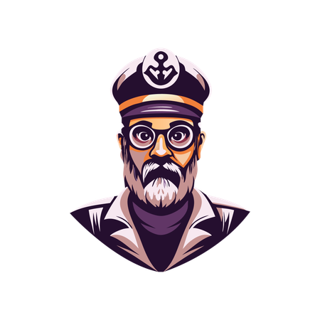 Capitan del barco  Ilustración