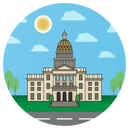 Capitole de l'État du Colorado Denver États-Unis  Illustration