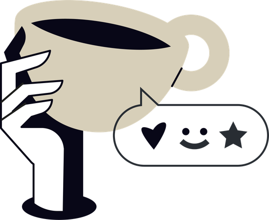 カプチーノの評価  イラスト