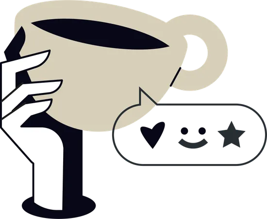 カプチーノの評価  イラスト