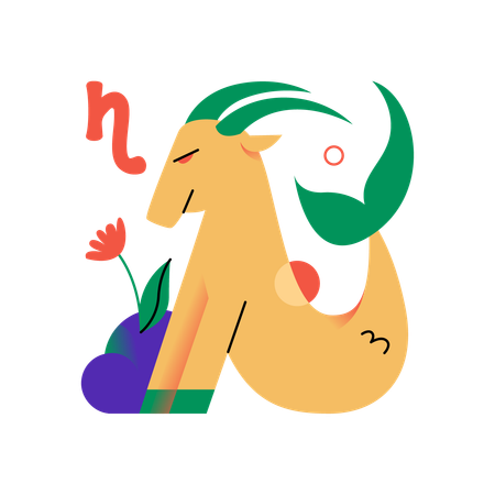 Capricorn Zodiac Sign  Illustration