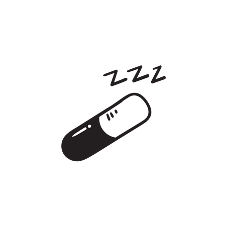 Capsule endormie  Illustration