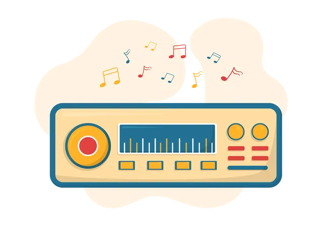 Car Audio Tape  Illustration