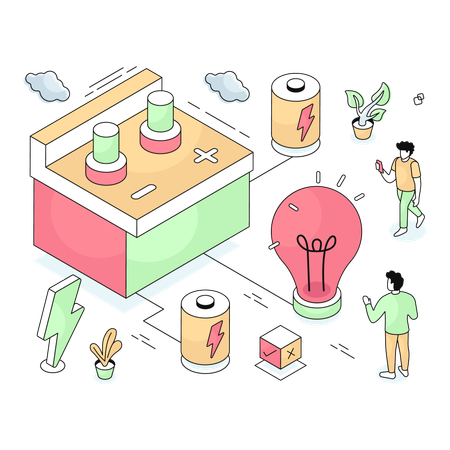 Car Battery  Illustration