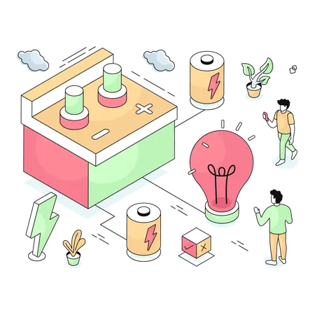 Car Battery  Illustration