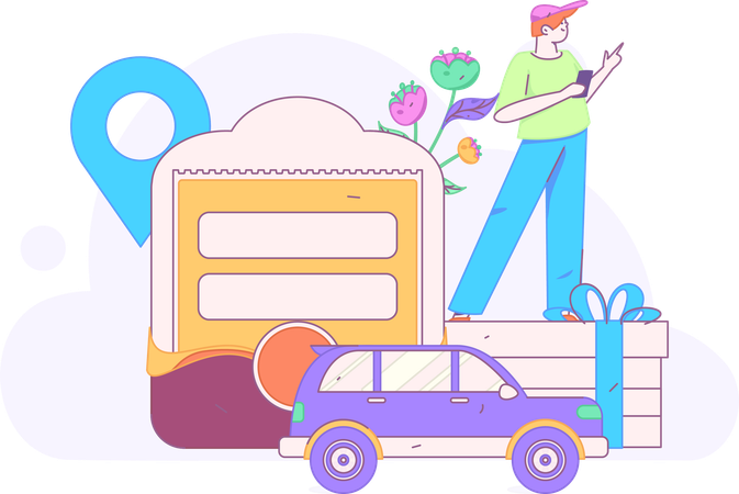 Car Booking  Illustration