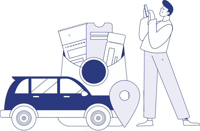 Car Booking  Illustration
