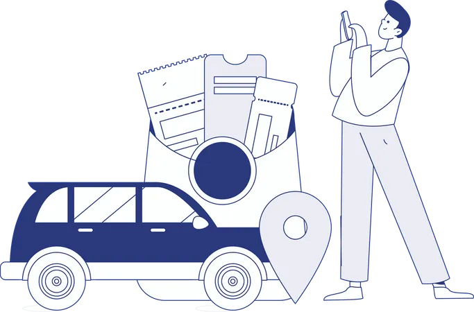 Car Booking  Illustration