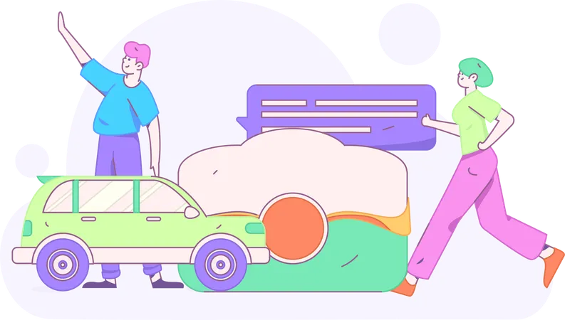 Car Booking  Illustration