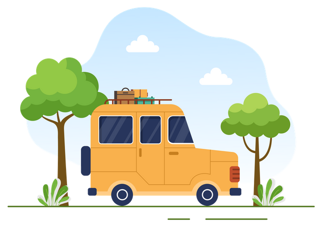 Car Camping Illustration