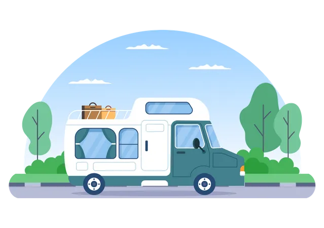 Car Camping to Adventure  Illustration