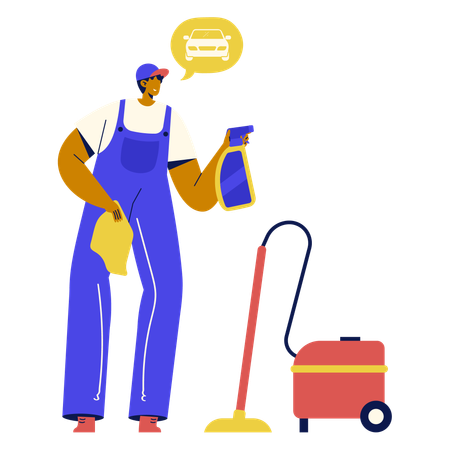 Car Cleaning Service  일러스트레이션