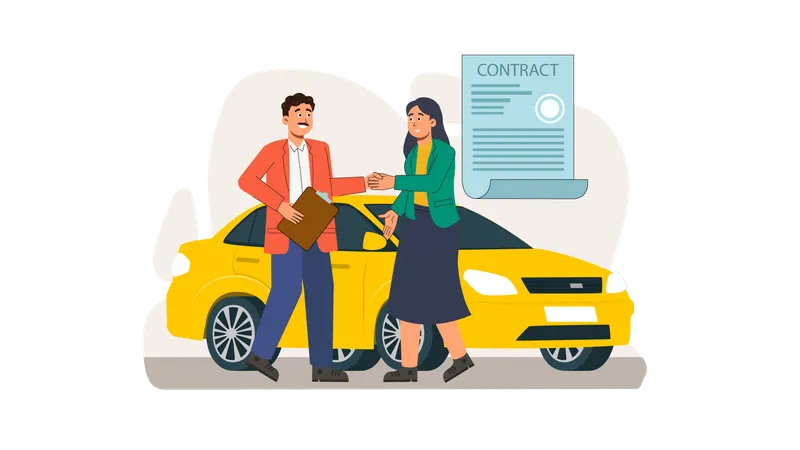 Car Dealership  Illustration