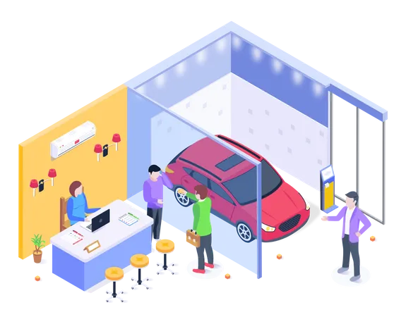 Car Dealership  Illustration